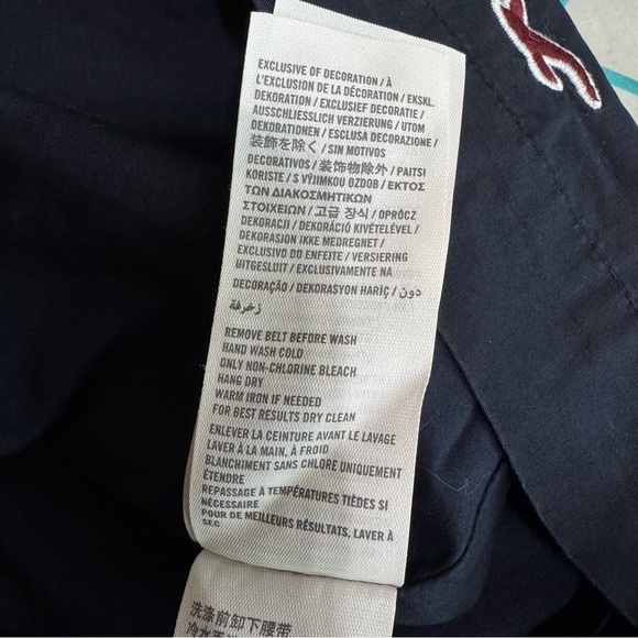 Hollister Navy Blue Fit & Flare Crochet Neckline Skater Dress - Picture 8 of 8